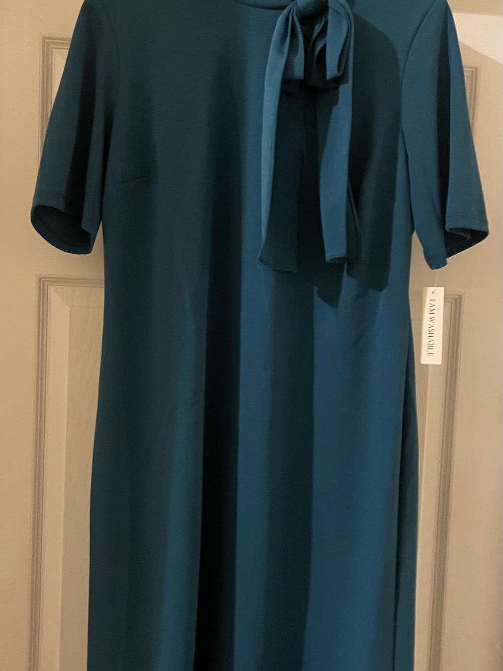 Shelby & Palmer Teal Bow-Tie Midi Dress